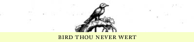 bird thou never wert